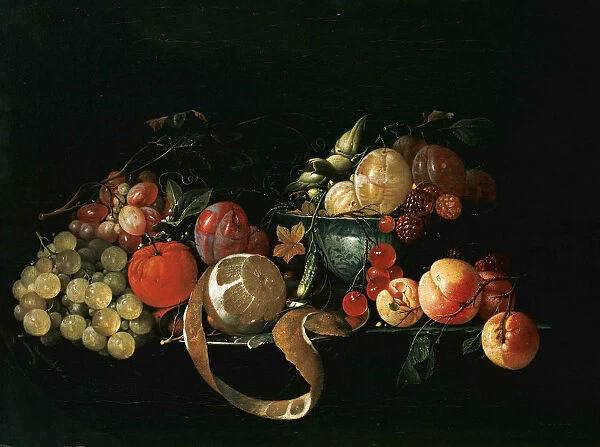 Still life with fruit. Artist: Heem, Cornelis, de (1631-1695)