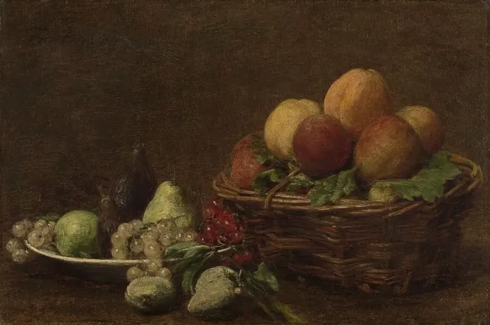 Framed Print : Still Life with Fruit, c.1880-c.1890. Creator: Henri Fantin-Latour Framed Print : Still Life with Fruit, c.1880-c.1890. Creator: Henri Fantin-Latour