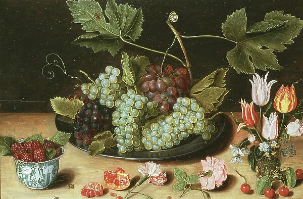 Still Life with Fruit and Flowers. Creator: Attributed to Jan Soreau