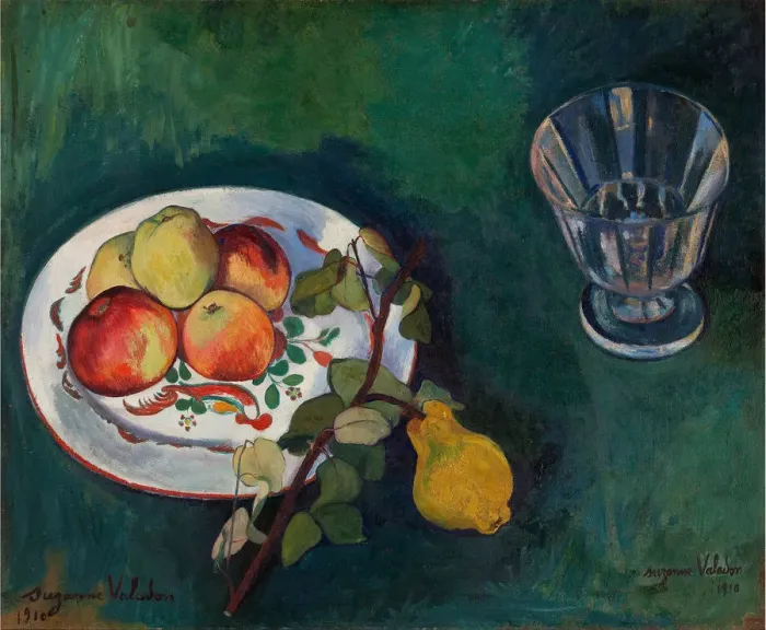 Framed Print : Still Life with Fruit and Glass, 1910 Framed Print : Still Life with Fruit and Glass, 1910