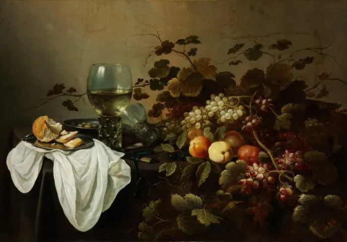 Framed Print : Still Life with Fruit and Roemer. Artist: Claesz, Pieter (c. 1597-1660) Framed Print : Still Life with Fruit and Roemer. Artist: Claesz, Pieter (c. 1597-1660)