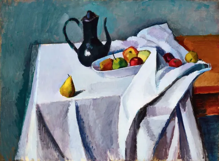 Framed Print : Still life with fruits, 1910. Creator: Berény, Róbert (1887-1953) Framed Print : Still life with fruits, 1910. Creator: Berény, Róbert (1887-1953)