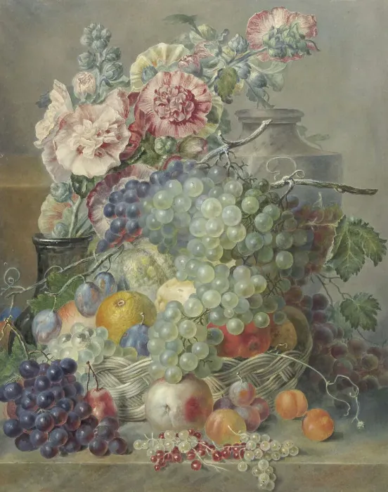 Framed Print : Still life with fruits and flowers, 1781-1832. Creator: Annette Reijerman Framed Print : Still life with fruits and flowers, 1781-1832. Creator: Annette Reijerman