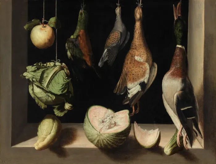 Framed Print : Still Life with Game Fowl, 1600 / 03. Creator: Juan Sanchez Cotan Framed Print : Still Life with Game Fowl, 1600 / 03. Creator: Juan Sanchez Cotan