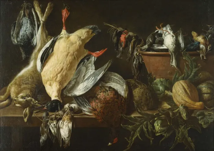 Framed Print : Still Life with Games and Vegetables, 1648. Artist: Van Utrecht, Adriaen (1599-1652) Framed Print : Still Life with Games and Vegetables, 1648. Artist: Van Utrecht, Adriaen (1599-1652)
