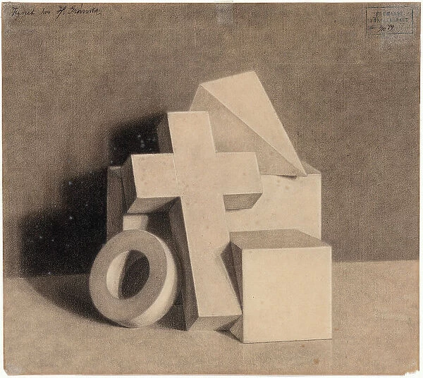 Still Life with Geometric Models, 1879. Creator: Hammershøi, Vilhelm (1864-1916)