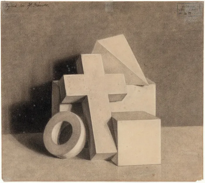 Framed Print : Still Life with Geometric Models, 1879. Creator: Hammershøi, Vilhelm (1864-1916) Framed Print : Still Life with Geometric Models, 1879. Creator: Hammershøi, Vilhelm (1864-1916)