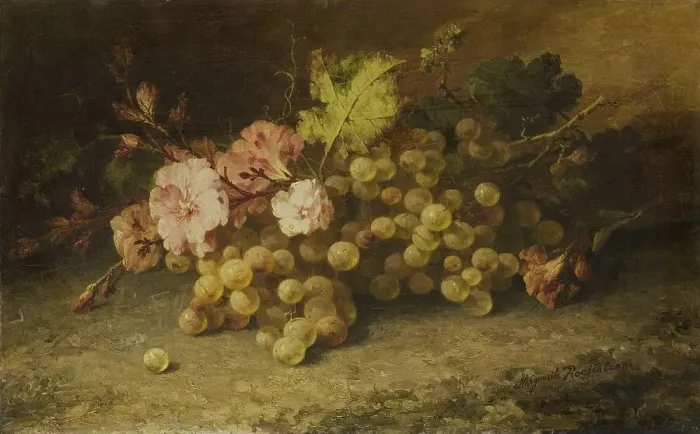 Framed Print : Still Life with Grapes, c.1880-c.1896. Creator: Marguerite Roosenboom Framed Print : Still Life with Grapes, c.1880-c.1896. Creator: Marguerite Roosenboom