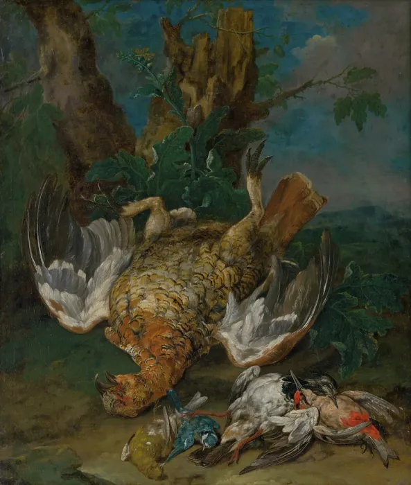 Framed Print : Still Life with a Grouse, 1720-1730. Creator: Johann Georg de Hamilton Framed Print : Still Life with a Grouse, 1720-1730. Creator: Johann Georg de Hamilton