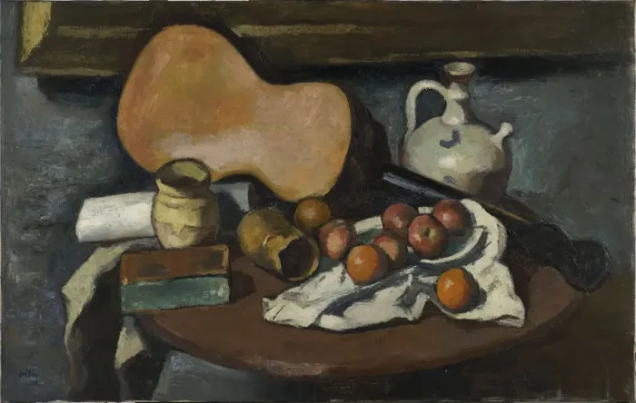Framed Print : Still Life with Guitar, 1920s. Creator: Ortiz de Zarate, Manuel (1887-1946) Framed Print : Still Life with Guitar, 1920s. Creator: Ortiz de Zarate, Manuel (1887-1946)