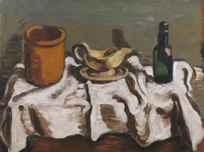 Framed Print : Still Life with a Jar, a Sauceboat and a Bottle, 1920. Creator: Vilhelm Lundstrom Framed Print : Still Life with a Jar, a Sauceboat and a Bottle, 1920. Creator: Vilhelm Lundstrom