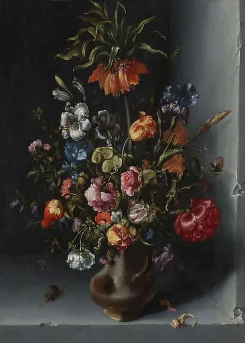 Framed Print : Still life with Kaiser's crown fritillary in a stone niche, 1613. Creator: Jacob Vosmaer Framed Print : Still life with Kaiser's crown fritillary in a stone niche, 1613. Creator: Jacob Vosmaer