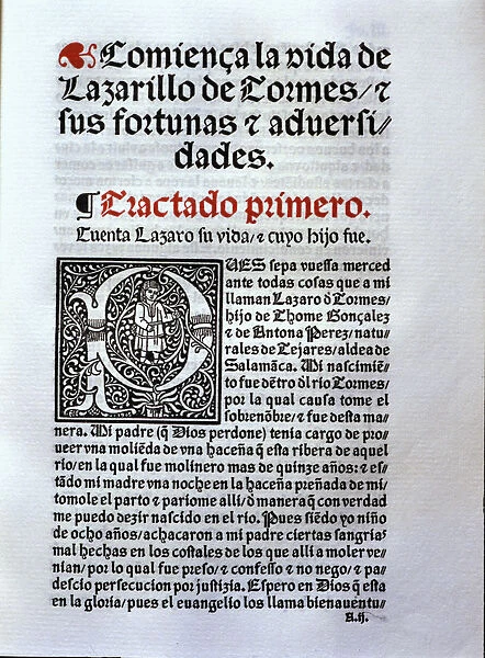 The Life of Lazarillo de Tormes, by Diego Hurtado de Mendoza, treaty number one of the work