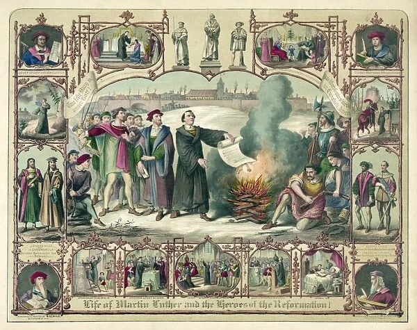 Life of Martin Luther and Heroes of the Reformation!, pub. 1874. Creator: German School