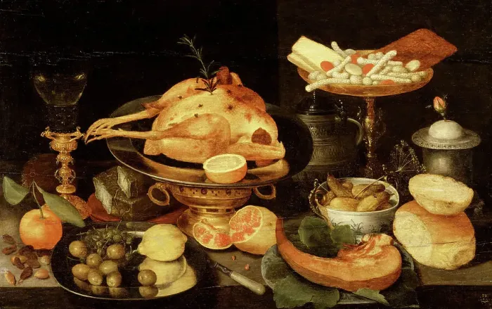Framed Print : Still Life with a Meal. Creator: Peter Binoit Framed Print : Still Life with a Meal. Creator: Peter Binoit