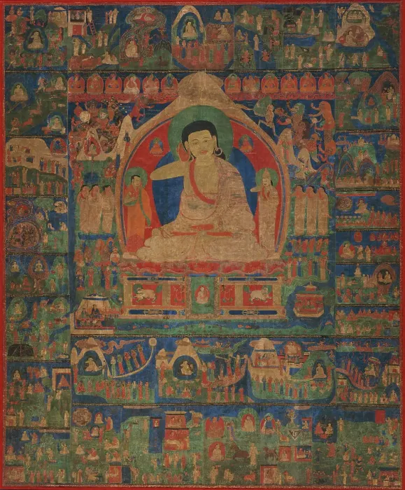 Framed Print : The Life of Milarepa (1040-1123) (image 1 of 4), c1500. Creator: Anon Framed Print : The Life of Milarepa (1040-1123) (image 1 of 4), c1500. Creator: Anon