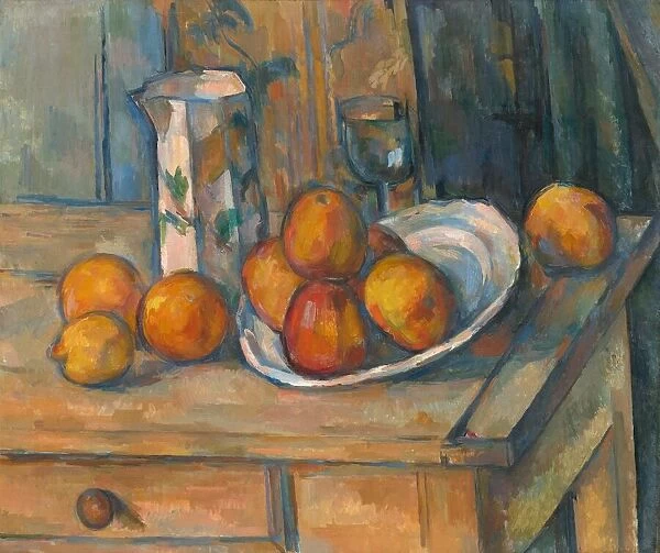 Still Life with Milk Jug and Fruit, c. 1900. Creator: Paul Cezanne