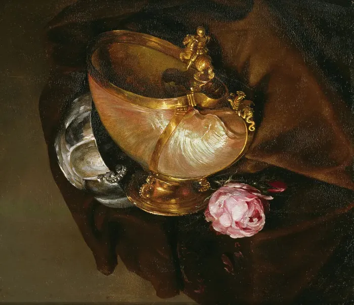 Framed Print : Still Life with a Nautilus Goblet, c17th century. Creator: Unknown Framed Print : Still Life with a Nautilus Goblet, c17th century. Creator: Unknown