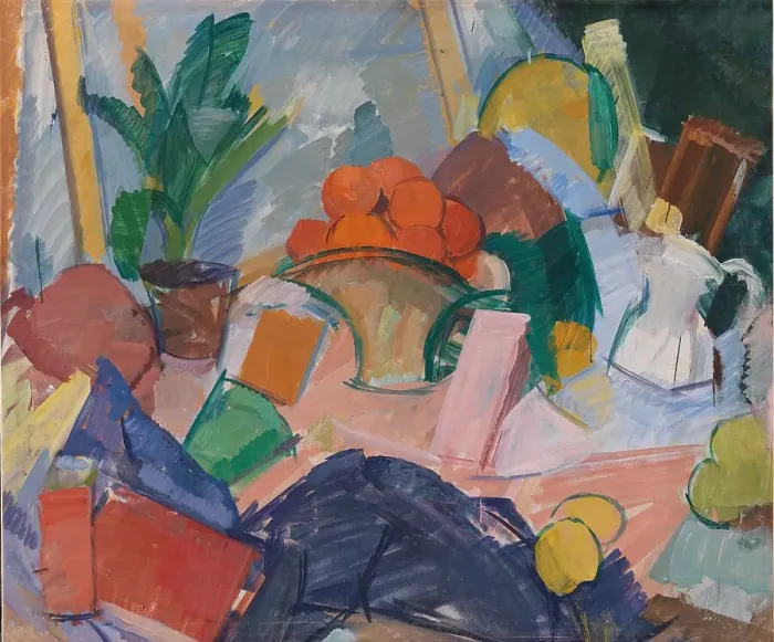 Framed Print : Still Life with Oranges in a Basket, 1923. Creator: Edvard Weie Framed Print : Still Life with Oranges in a Basket, 1923. Creator: Edvard Weie