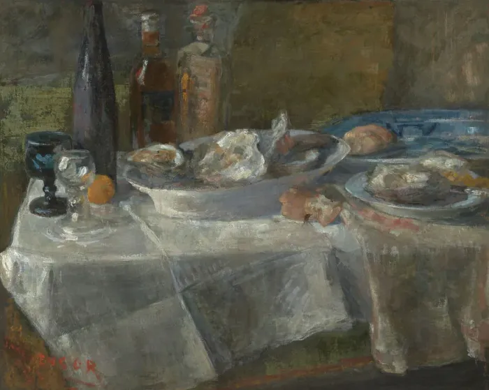 Framed Print : Still Life with Oysters (study of light), 1882. Creator: James Ensor Framed Print : Still Life with Oysters (study of light), 1882. Creator: James Ensor