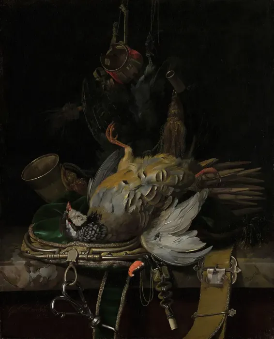 Framed Print : Still Life with Partridges, c1647-1683. Creator: Willem van Aelst Framed Print : Still Life with Partridges, c1647-1683. Creator: Willem van Aelst