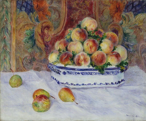 Still Life with Peaches, 1881. Creator: Pierre-Auguste Renoir