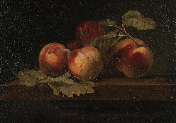 Still Life with Peaches, late 18th-early 19th century. Creator: ttributed to Gerard van Spaendonck  (1746-1822)  