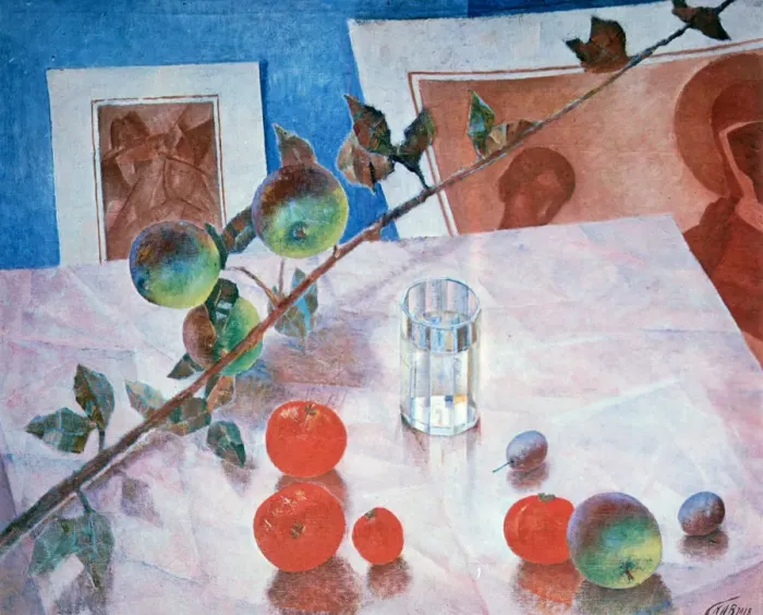 Framed Print : Still Life in Pink, 1918. Artist: Kuz ma Petrov-Vodkin Framed Print : Still Life in Pink, 1918. Artist: Kuz ma Petrov-Vodkin