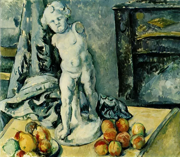 Framed Print : Still Life with Plaster Cupid (L?Amour en platre), 1895. Artist: Cezanne, Paul (1839-1906) Framed Print : Still Life with Plaster Cupid (L?Amour en platre), 1895. Artist: Cezanne, Paul (1839-1906)