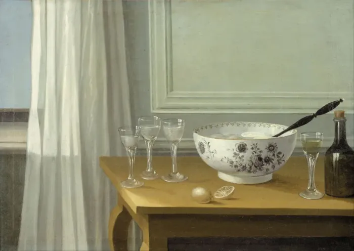 Framed Print : Still Life with a Punch Bowl. Artist: Schillmark, Nils (1745-1804)
