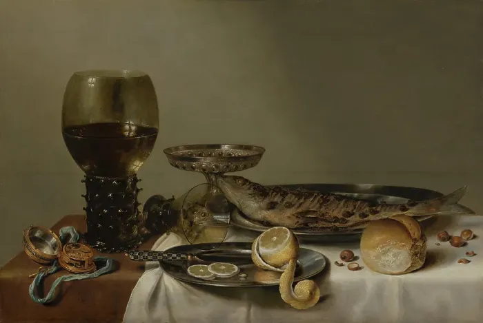 Framed Print : Still Life with a Roemer and Watch, c1610-1680. Creator: Willem Claesz. Heda Framed Print : Still Life with a Roemer and Watch, c1610-1680. Creator: Willem Claesz. Heda