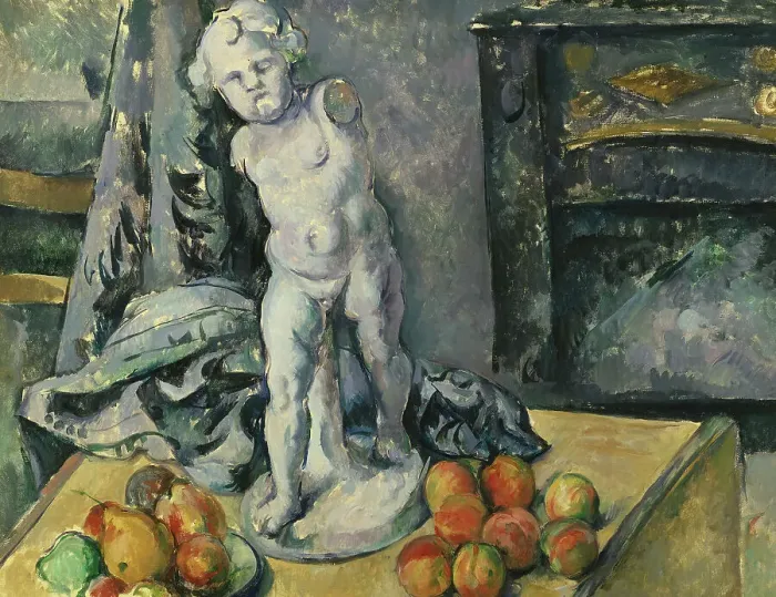 Framed Print : Still Life with Statuette, 1890s. Creator: Paul Cezanne Framed Print : Still Life with Statuette, 1890s. Creator: Paul Cezanne