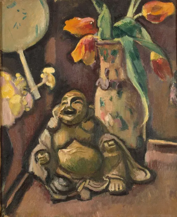 Framed Print : Still Life with a Statuette Of Buddha, 1909 Framed Print : Still Life with a Statuette Of Buddha, 1909