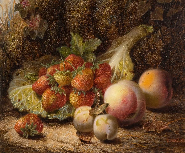 Still Life With Strawberries, 1916. Creator: Oliver Clare