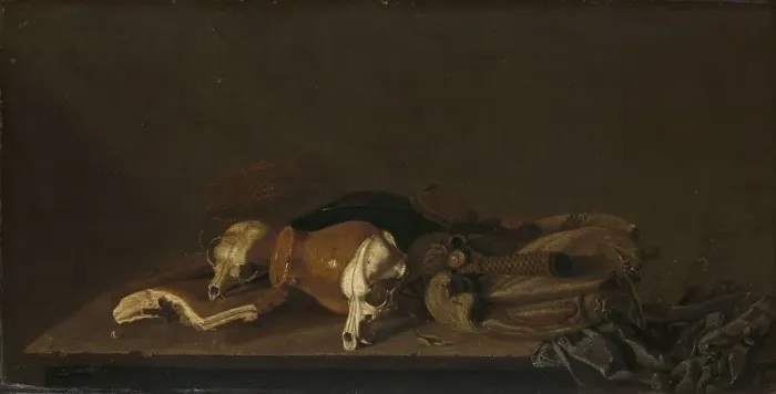 Framed Print : Still Life with Suckling-Pig Skulls, 1620-1640. Creator: Anon Framed Print : Still Life with Suckling-Pig Skulls, 1620-1640. Creator: Anon