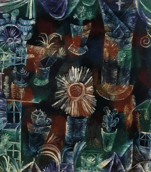 Framed Print : Still life with the thistle blossom, 1919. Creator: Klee, Paul (1879-1940) Framed Print : Still life with the thistle blossom, 1919. Creator: Klee, Paul (1879-1940)