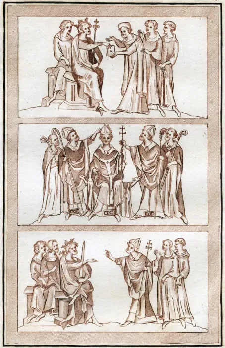 Framed Print : The Life of Thomas Becket, (1801). Artist: Joseph Strutt Framed Print : The Life of Thomas Becket, (1801). Artist: Joseph Strutt