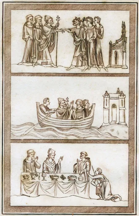 Framed Print : The Life of Thomas Becket, (1801). Artist: Joseph Strutt Framed Print : The Life of Thomas Becket, (1801). Artist: Joseph Strutt
