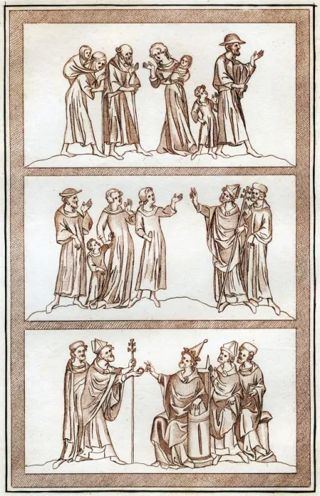 Framed Print : The Life of Thomas Becket, (1801). Artist: Joseph Strutt Framed Print : The Life of Thomas Becket, (1801). Artist: Joseph Strutt