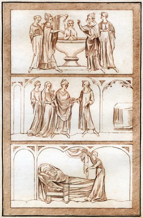 Framed Print : The Life of Thomas Becket, (1801). Artist: Joseph Strutt Framed Print : The Life of Thomas Becket, (1801). Artist: Joseph Strutt