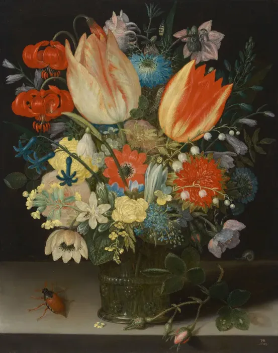 Framed Print : Still Life with Tulips, 1623. Creator: Peter Binoit Framed Print : Still Life with Tulips, 1623. Creator: Peter Binoit