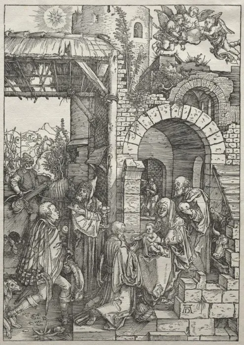 Framed Print : Life of the Virgin: Adoration of the Magi, 1504-1505. Creator: Albrecht Dürer (German Framed Print : Life of the Virgin: Adoration of the Magi, 1504-1505. Creator: Albrecht Dürer (German