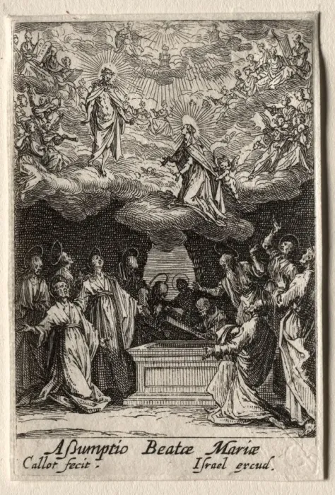 Framed Print : The Life of the Virgin: The Assumption of the Virgin. Creator: Jacques Callot (French, 1592-1635)