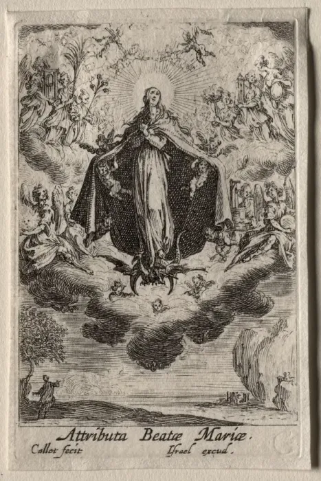 Framed Print : The Life of the Virgin: The Attributes of the Virgin. Creator: Jacques Callot (French, 1592-1635) Framed Print : The Life of the Virgin: The Attributes of the Virgin. Creator: Jacques Callot (French, 1592-1635)