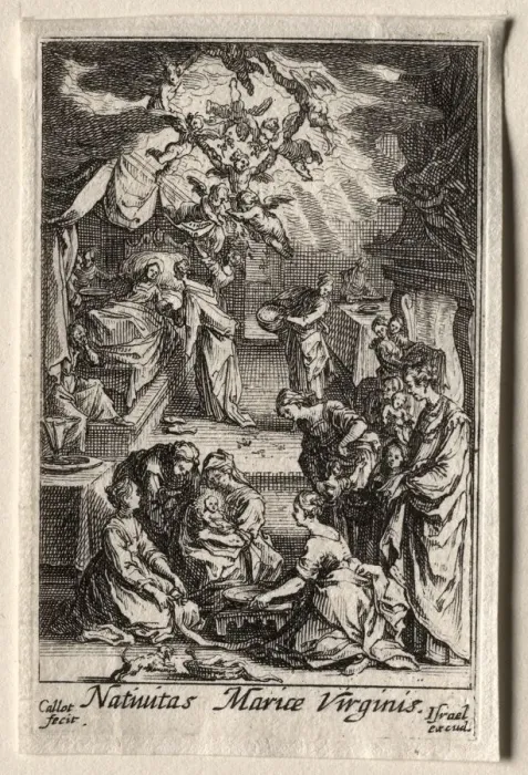 Framed Print : The Life of the Virgin: The Birth of the Virgin. Creator: Jacques Callot (French, 1592-1635) Framed Print : The Life of the Virgin: The Birth of the Virgin. Creator: Jacques Callot (French, 1592-1635)