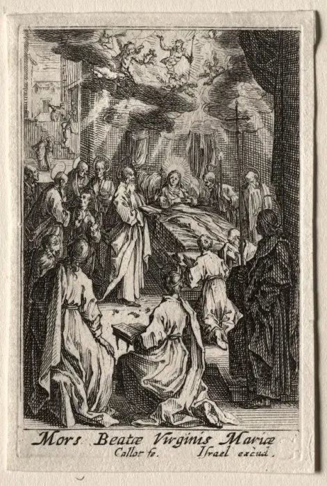 Framed Print : The Life of the Virgin: The Death of the Virgin. Creator: Jacques Callot (French, 1592-1635) Framed Print : The Life of the Virgin: The Death of the Virgin. Creator: Jacques Callot (French, 1592-1635)