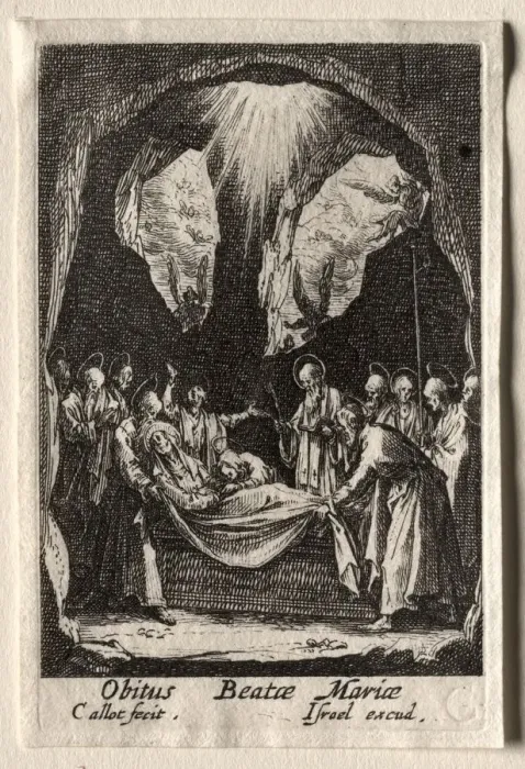 Framed Print : The Life of the Virgin: The Entombment of the Virgin. Creator: Jacques Callot (French, 1592-1635) Framed Print : The Life of the Virgin: The Entombment of the Virgin. Creator: Jacques Callot (French, 1592-1635)