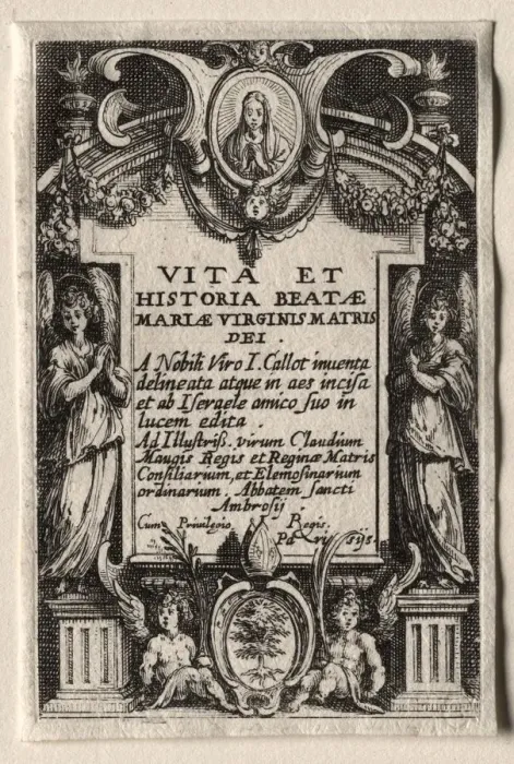 Framed Print : The Life of the Virgin: Frontispiece. Creator: Jacques Callot (French, 1592-1635) Framed Print : The Life of the Virgin: Frontispiece. Creator: Jacques Callot (French, 1592-1635)
