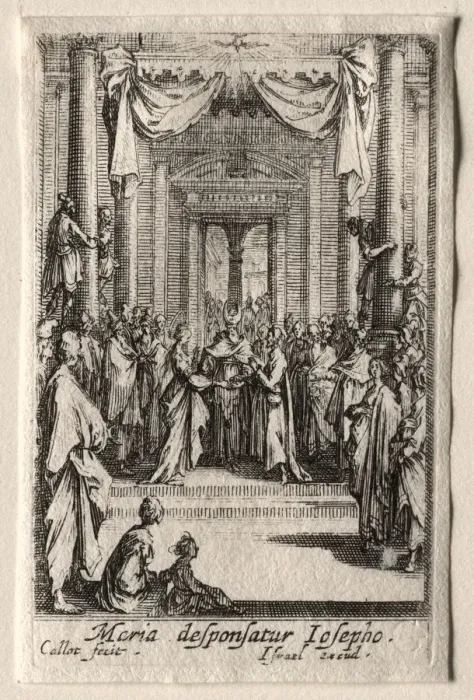 Framed Print : The Life of the Virgin: The Marriage of the Virgin. Creator: Jacques Callot (French, 1592-1635) Framed Print : The Life of the Virgin: The Marriage of the Virgin. Creator: Jacques Callot (French, 1592-1635)
