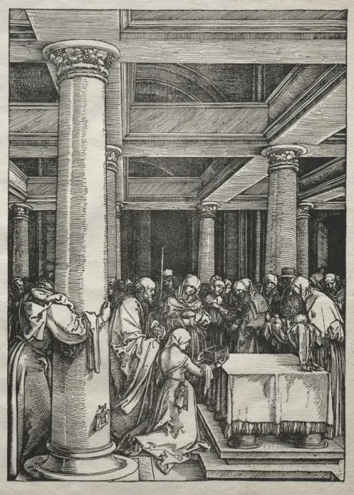 Framed Print : Life of the Virgin: Presentation of Jesus in the Temple, 1504-1505. Creator: Albrecht Dürer Framed Print : Life of the Virgin: Presentation of Jesus in the Temple, 1504-1505. Creator: Albrecht Dürer